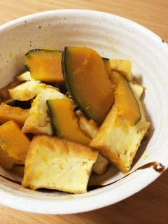 簡単!かぼちゃと厚揚げの煮物-レシピのメイン写真