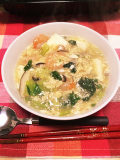 あったまる♡海老と豆腐のあんかけスープ-レシピのメイン写真