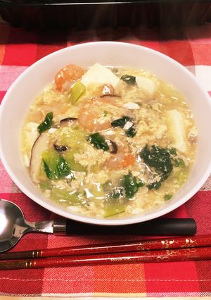 あったまる♡海老と豆腐のあんかけスープ-レシピのメイン写真