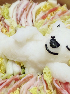 大根おろしアート☆シロクマお昼寝中〜-レシピのメイン写真