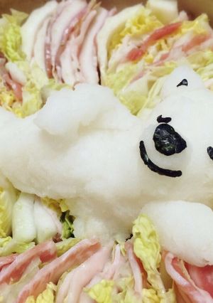 大根おろしアート☆シロクマお昼寝中〜-レシピのメイン写真