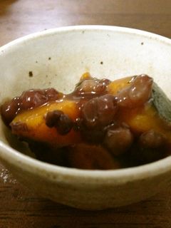 かぼちゃと小豆缶をチンして冬至かぼちゃ-レシピのメイン写真
