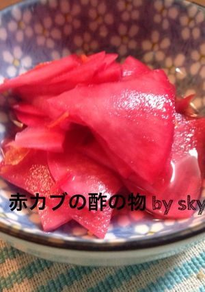 赤カブの酢の物〜真っ赤になります‼︎-レシピのメイン写真