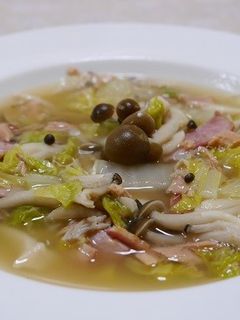 白菜ベーコンとツナのスープ-レシピのメイン写真