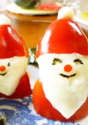 玄米菜食のクリスマス弁当☆パプリカサンタ-レシピのメイン写真