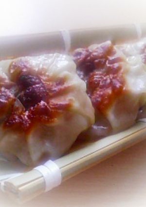 餃子の皮で五目饅頭♪おつまみに(＾＾)-レシピのメイン写真