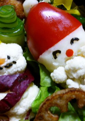 玄米菜食のクリスマス弁当☆簡単に隙間埋め-レシピのメイン写真