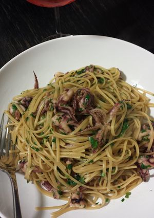 イカゲソとパセリの醤油風リングイネパスタ-レシピのメイン写真