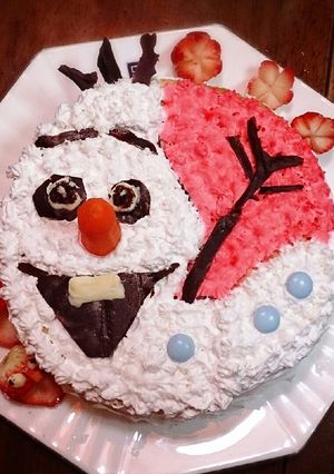 簡単！オラフのケーキ⛄❄-レシピのメイン写真
