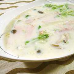 A picture of 白菜とハムの中華クリーム煮.