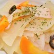 大根にんじんのベーコン炒め