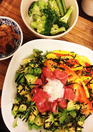 マグロとアボカドの豆腐丼＊-レシピのメイン写真
