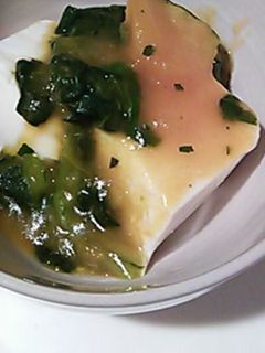 レンジだけでカボチャ餡掛け豆腐-レシピのメイン写真