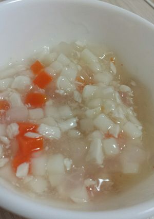 鳥ササミと根菜ウドン♡7.8か月離乳食-レシピのメイン写真