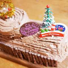 รูปของ チョコロールケーキ（ブッシュドノエル）