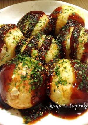お餅でふわトロッ♫たこ焼き(卵不使用)-レシピのメイン写真