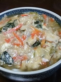 アツアツ♪野菜あんかけ卵とじうどん-レシピのメイン写真