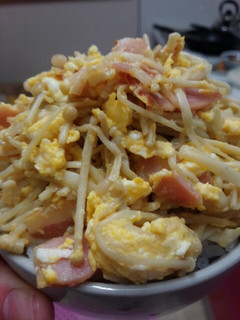 朝食やランチに簡単♡えのき卵ベーコン丼♡-レシピのメイン写真
