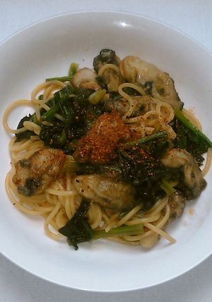 ぷりぷり牡蠣のぽん酢パスタ-レシピのメイン写真