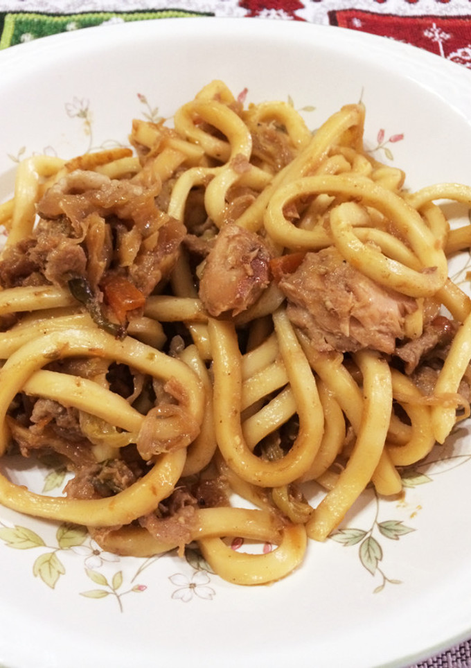 ちゃんちゃん焼きの余りで焼きうどん-レシピのメイン写真