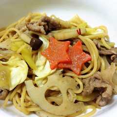 レンコンの和風なパスタ-レシピのメイン写真