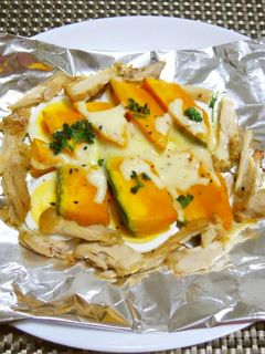 かぼちゃとチキンの温サラダ-レシピのメイン写真