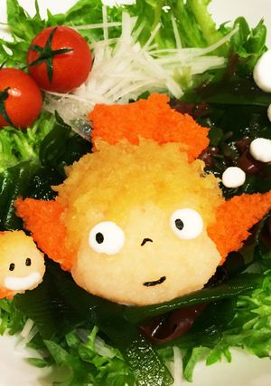 大根おろしアート☆ポニョ☆海藻サラダ-レシピのメイン写真
