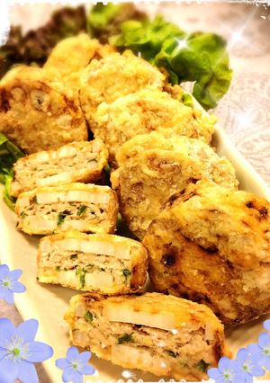 絶品餃子餡のレンコンはさみ揚げ-レシピのメイン写真