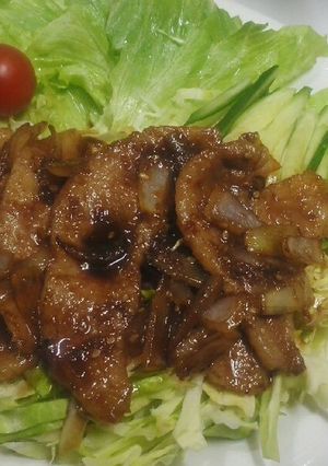 超簡単！一人前の豚肉の生姜焼き！-レシピのメイン写真