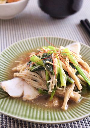 タラと小松菜のゴマだれレンジ蒸し-レシピのメイン写真
