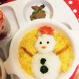 離乳食で簡単クリスマス☆雪だるまのお粥