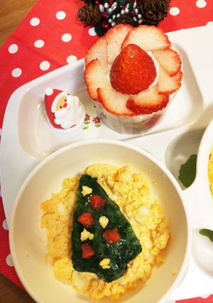 離乳食で簡単クリスマス☆ポテトでツリー-レシピのメイン写真
