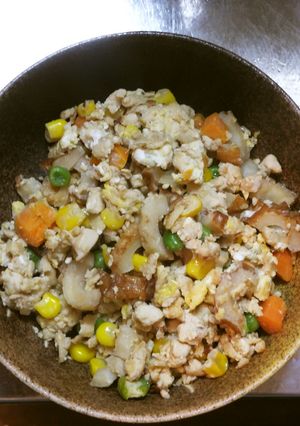 冷凍したお豆腐で作る時短簡単和風炒り豆腐-レシピのメイン写真