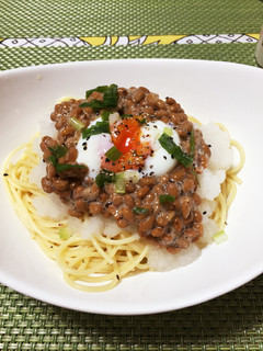 暑い夏に☆納豆おろしパスタ、ランチ◎-レシピのメイン写真