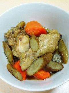 ゴボウと手羽元の煮物-レシピのメイン写真