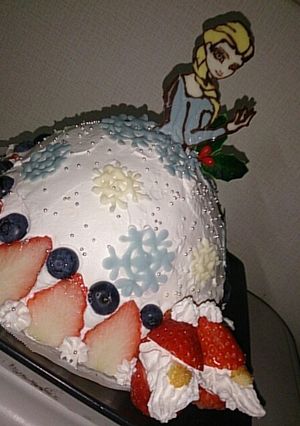 簡単ドームケーキ♪エルサのドールケーキ-レシピのメイン写真