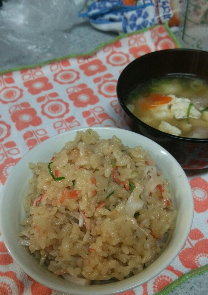 簡単!!カニかまの炊き込みご飯-レシピのメイン写真
