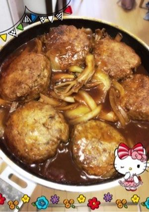 大人の煮込みハンバーグ〜(o˘◡˘o)♡-レシピのメイン写真