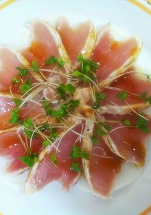 びんちょうまぐろのたたきカルパッチョ-レシピのメイン写真