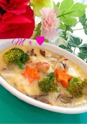 ♡鶏＆きのこ♡あったか♡オムレツグラタン-レシピのメイン写真