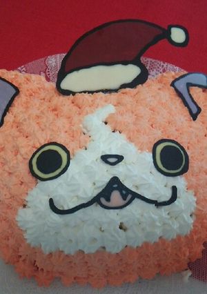 ジバニャンのサンタケーキ-レシピのメイン写真