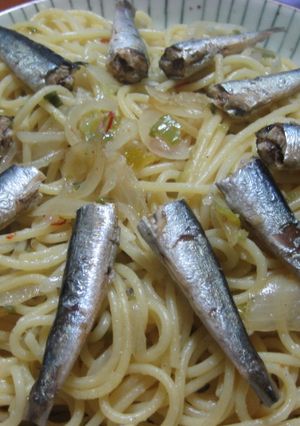 簡単☆ねぎとオイルサーディンのパスタ-レシピのメイン写真
