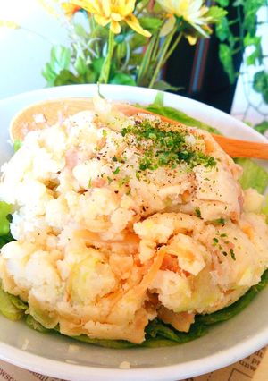 ♥ｵﾘｰﾌﾞ油でめちゃうまポテトサラダ♥-レシピのメイン写真