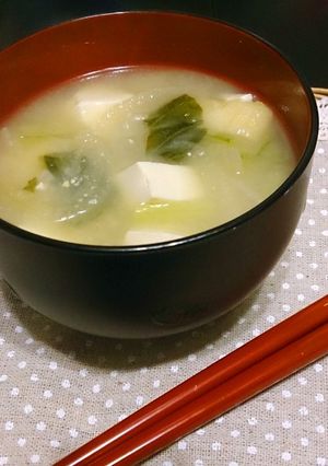 ♥小松菜で免疫UPなお味噌汁♥-レシピのメイン写真
