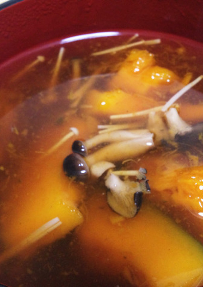 かぼちゃときのこの煮物-レシピのメイン写真