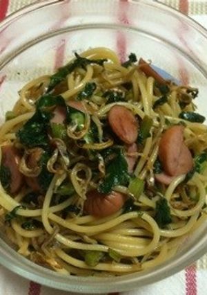 大根葉とカリカリジャコのパスタ-レシピのメイン写真