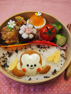 【デコ弁】バナナ大好き♡お猿さん弁当-レシピのメイン写真