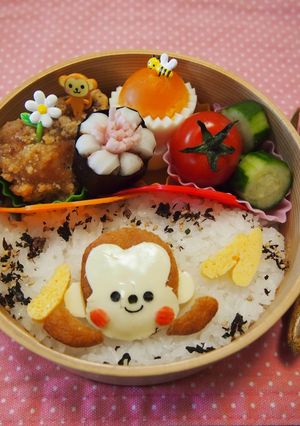 【デコ弁】バナナ大好き♡お猿さん弁当-レシピのメイン写真