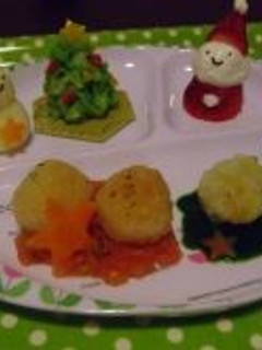 クリスマスプレート(離乳食完了期)-レシピのメイン写真
