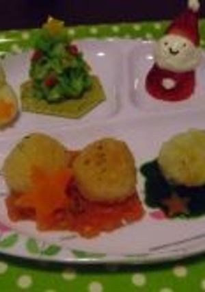 クリスマスプレート(離乳食完了期)-レシピのメイン写真